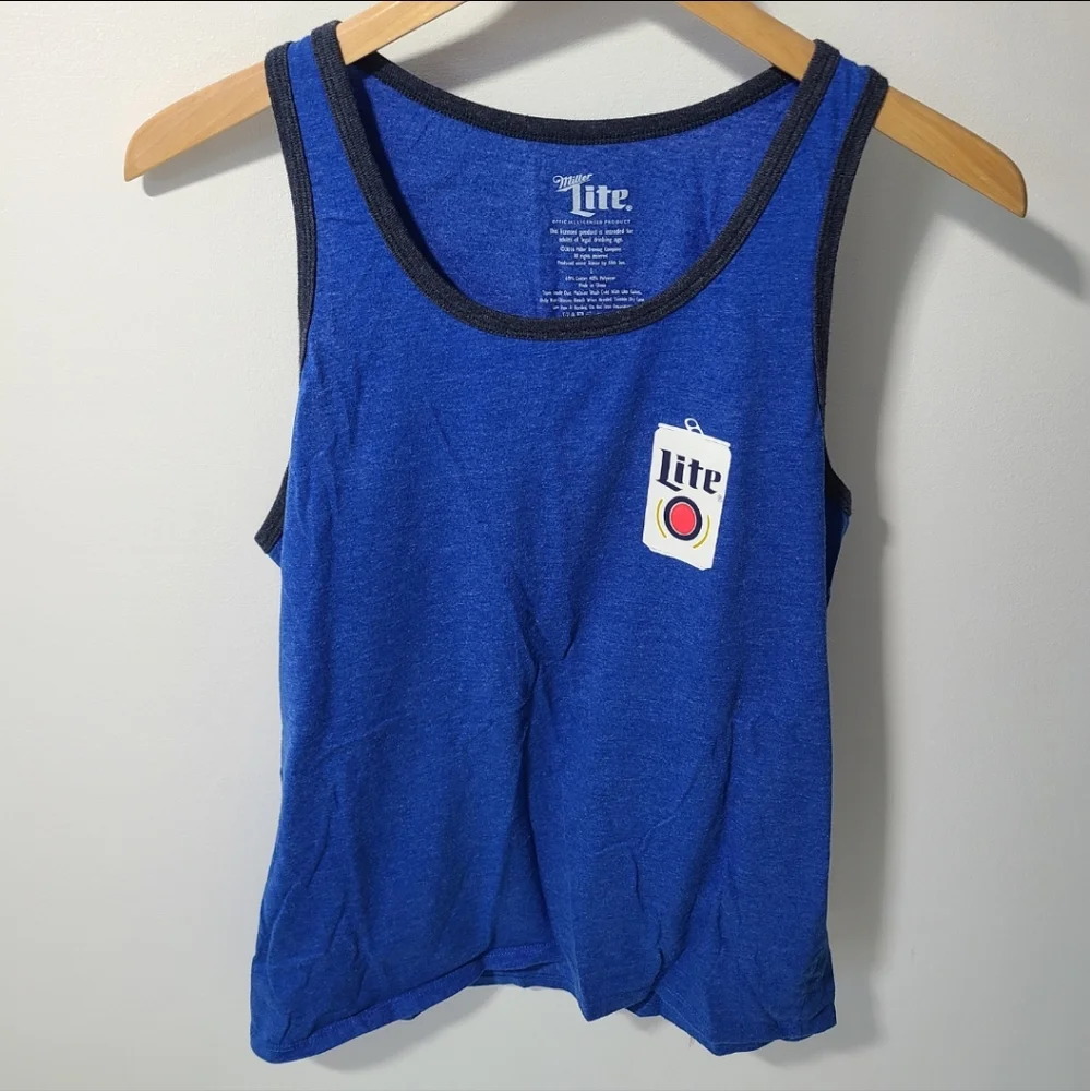 Miller Lite beer can mens large tank top muscle shirt - Picture 2 of 4